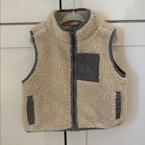 Janie and Jack Cozy Cream and Gray Kids Vest